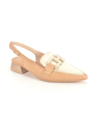 Hispanitas Schoenen, Dames, Bruin, 39 EU, Leer, Camel VG. Gar.+Tip Plat. Pumps