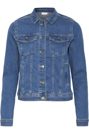 Kaffe Jassen, Dames, Blauw, 2Xl, Denim, Denim Jack