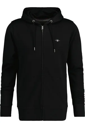 GANT Sweatshirts & Hoodies, Heren, Zwart, S, Katoen, Shield Half-Zip Sweatshirt