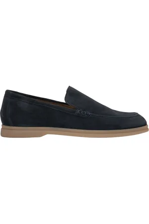 Estro Schoenen, Heren, Blauw, 41 EU, Heren marineblauwe loafers gemaakt van echt Italiaans velours