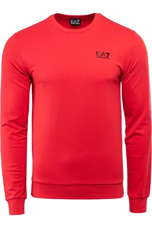 EA7 Sweatshirts & Hoodies, Heren, Rood, S, Katoen, Hooded Sweatshirt