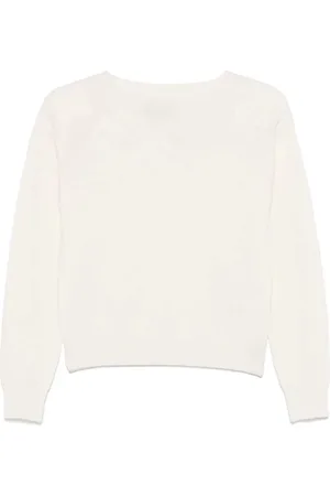 ERMANNO SCERVINO Truien, Dames, Wit, M, Wol, Rondgebreide trui