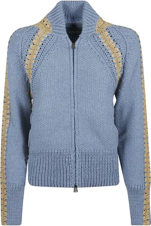 ERMANNO SCERVINO Truien, Dames, Blauw, S, Katoen, Jacket