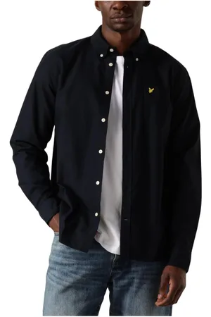 Lyle & Scott Jassen, Heren, Blauw, S, Katoen, Oxford Shirt