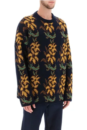 Etro Truien, Heren, Veelkleurig, M, Wol, Trui met bloemenpatroon