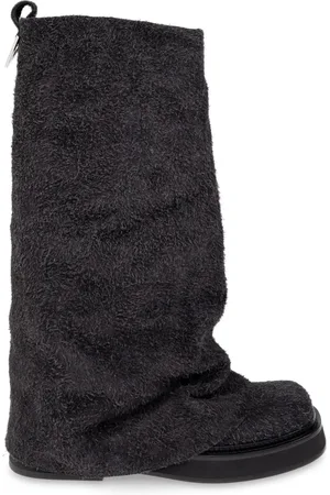 The Attico Schoenen, Dames, Grijs, 39 1/2 EU, Leer, Boots Robin