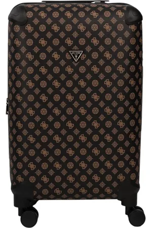 Guess Koffers, Dames, Bruin, ONE Size, Wilder Grote Bruine Trolley met All-Over Logo