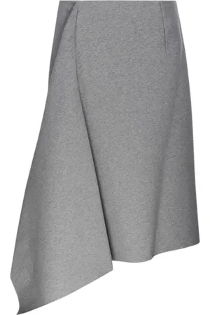 DRIES VAN NOTEN Rokken, Dames, Grijs, M, Grijze Melange Hurve Rok