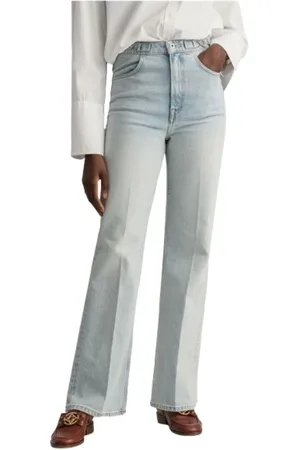 GANT Jeans, Dames, Blauw, W29, Katoen, High-waisted Flare Jeans