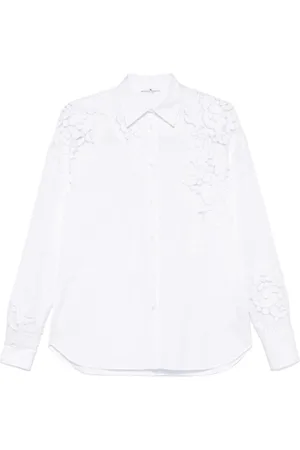 ERMANNO SCERVINO Blouses & Shirts, Dames, Wit, S, Katoen, Bianco Dames Blouse