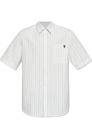 Burberry Overhemden, Heren, Wit, XL, Katoen, Gestreept overhemd