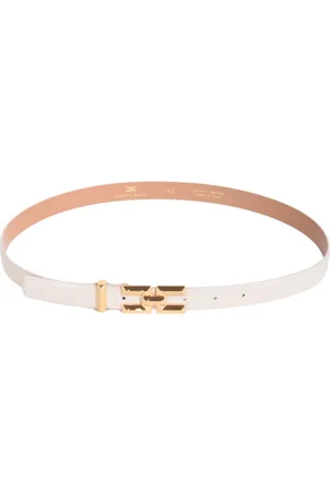 Elisabetta Franchi Accessoires, Dames, , XS, 3D-logo synthetische leren riem