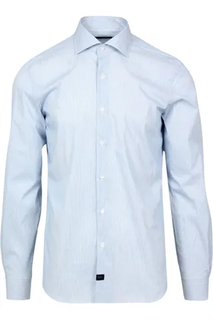 FAY Overhemden, Heren, Wit, 3Xl, Katoen, Garengeverfd katoenen overhemd