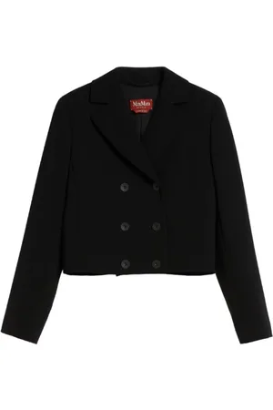 Max Mara Jassen, Dames, Zwart, S, Wol, Single-Breasted Blazer
