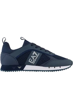 EA7 Schoenen, Heren, Blauw, 44 EU, Blauwe Unisex Sneakers Comfort Stijl