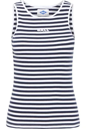 Ball Tops, Dames, Veelkleurig, 2Xs, Katoen, Gestreepte Tanktop Skycaptain Blanc