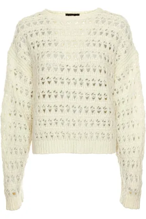 Drykorn Truien, Dames, Wit, XS, Chunky Gebreide Trui Imeny