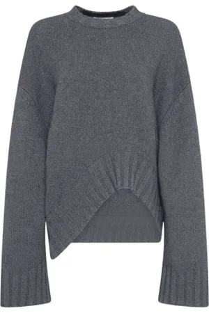 The Attico Truien, Dames, Grijs, S, Wol, Asymmetrische Trui