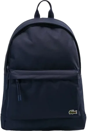 Lacoste Tassen, Heren, Blauw, ONE Size, Polyester, Effen Kleur Rugzak met Krokodillenlogo