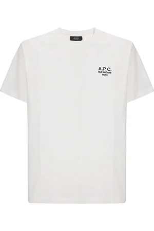 A.P.C. Tops, Heren, Wit, M, Katoen, Standard T-Shirt Rue Madame