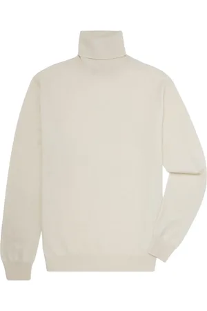 Brooks Brothers Truien, Heren, Wit, XL, Kasjmier, Cashmere coltrui