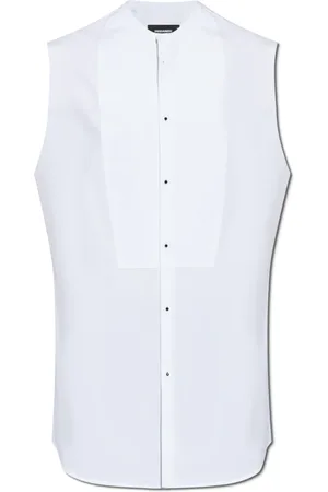 Dsquared2 Overhemden, Heren, Wit, 2Xl, Katoen, Mouwloze Shirt