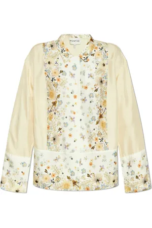 Munthe Blouses & Shirts, Dames, Veelkleurig, XS, Zijden blouse ‘Faiza’