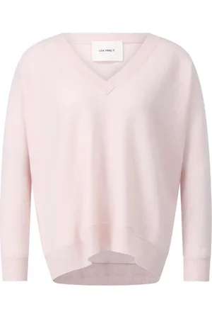 Lisa Yang Truien, Dames, Roze, M, Cashmere V-hals Trui