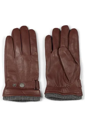 Howard London Accessoires, Heren, Bruin, XL, Wol, Leren Handschoenen Klassieke Stijl