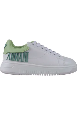 Emporio Armani Schoenen, Dames, Wit, 38 EU, Leer, Bianca Sneakers