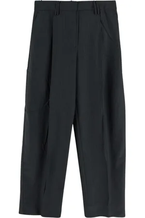 Ganni Broeken, Dames, Zwart, L, Rechte broek