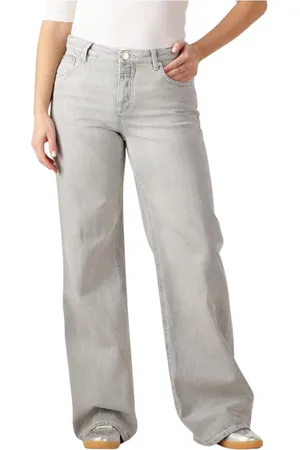 Closed Jeans, Dames, Grijs, W32 L32, Katoen, Straight Leg Jeans