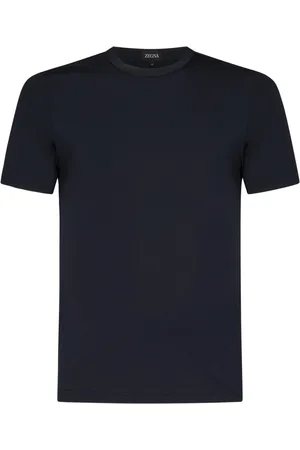 Ermenegildo Zegna Tops, Heren, Blauw, XL, Crewneck Tonal T-shirt