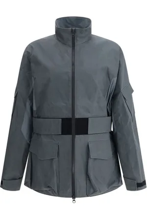 GR10K Jassen, Heren, Grijs, S, Katoen, Verstelbare Field Jacket met Maxi Zakken