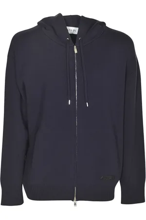 Lanvin Sweatshirts & Hoodies, Heren, Zwart, M, Katoen, Sweatshirt met ritssluiting
