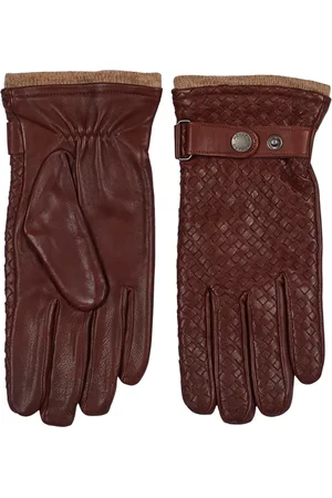 Howard London Accessoires, Heren, Bruin, M, Wol, Premium Bruine Leren Handschoenen