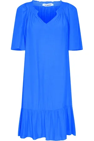 Co`Couture Kleedjes, Dames, Blauw, S, Sunrise Floral Crop Dress