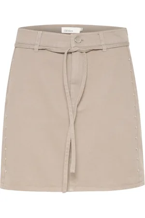 Karen by Simonsen Rokken, Dames, , L, Katoen, Flint Gray Unieke Rok