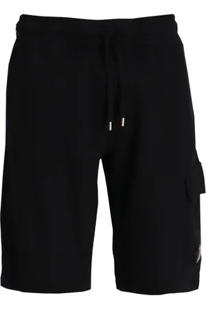 C.P. Company Korte broeken, Heren, Zwart, XL, Katoen, Fleece Cargo Shorts