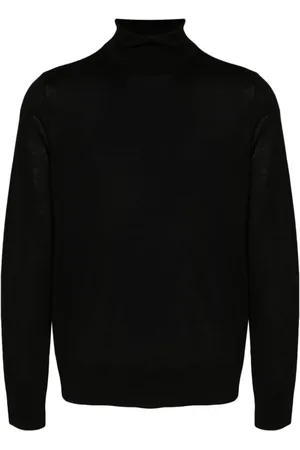 Dsquared2 Truien, Heren, Zwart, M, Wol, High Neck Wollen Trui