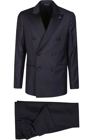 LARDINI Pakken, Heren, Blauw, S, Double-Breasted Suit Set