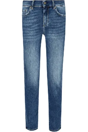 Liu Jo Jeans, Dames, Blauw, W29, Denim, Slim Ankle Denim Jeans