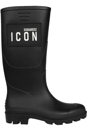 Dsquared2 Schoenen, Dames, Zwart, 36 EU, Icon Rubber Laarzen