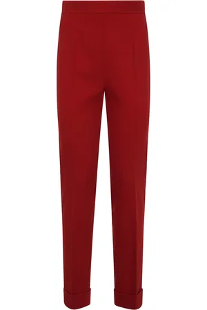 Dsquared2 Broeken, Dames, Rood, S, Polyester, Slim Fit Cigarette Broek