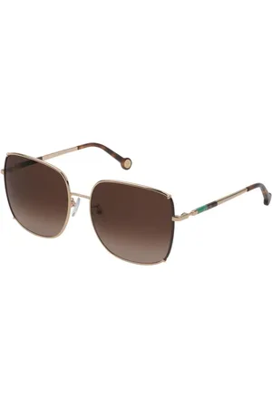 Carolina Herrera Accessoires, Dames, Veelkleurig, ONE Size, Metalen Zonnebril