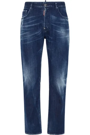 Dsquared2 Jeans, Heren, Blauw, L, Denim, Lichtgewassen Slim Fit Denim Jeans