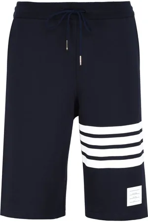 Thom Browne Korte broeken, Heren, Blauw, M, Katoen, 4-Bar Sweatshorts