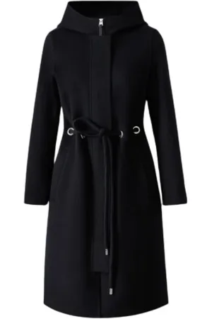 Mackage Mantels, Dames, Zwart, M, Wol, Handgemaakte wollen jas