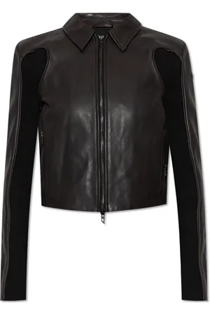 Diesel Jassen, Dames, Zwart, M, Leer, Leather Jacket L-Totem-P1