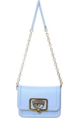 Chiara Ferragni Tassen, Dames, Blauw, ONE Size, Blauwe Schoudertas
